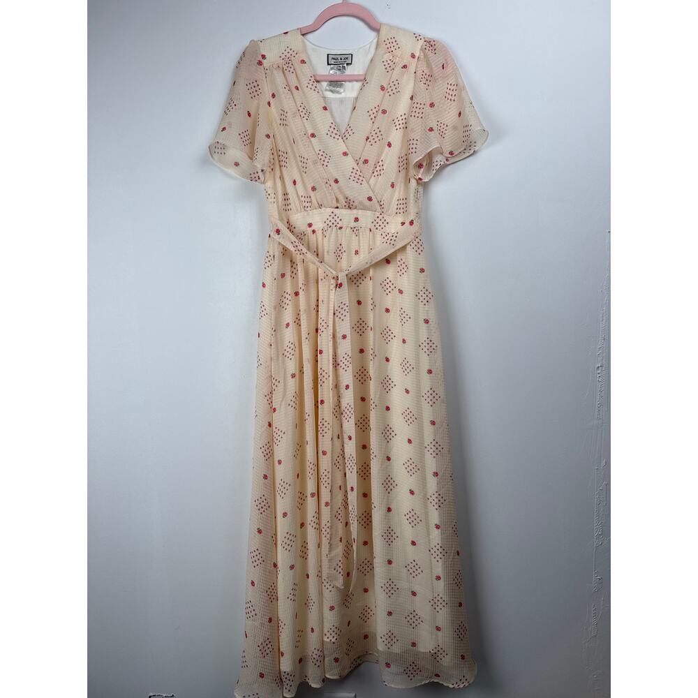 Paul & Joe Sz. 38 Floral Midi Romantic Wrap Dress